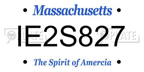 IE2S827 Massachusetts License Plate