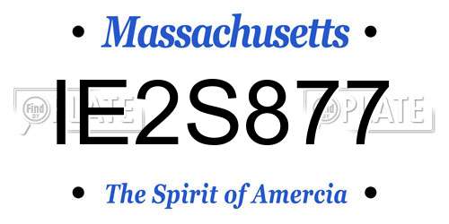 IE2S877 Massachusetts License Plate