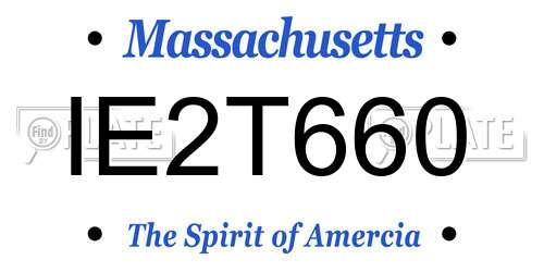 IE2T660 Massachusetts License Plate