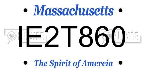 IE2T860 Massachusetts License Plate