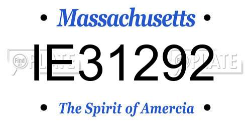 IE31292 Massachusetts License Plate