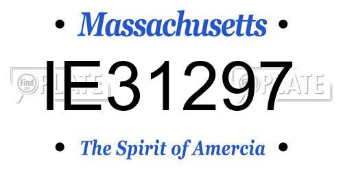 IE31297 Massachusetts License Plate