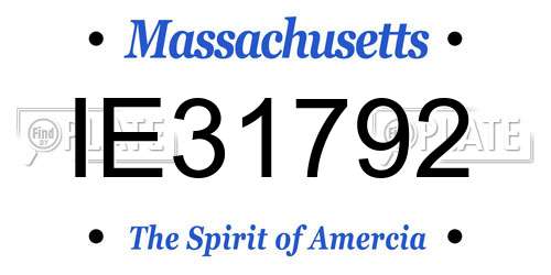 IE31792 Massachusetts License Plate