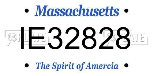IE32828 Massachusetts License Plate