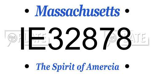 IE32878 Massachusetts License Plate