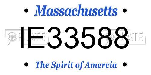 IE33588 Massachusetts License Plate