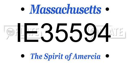 IE35594 Massachusetts License Plate