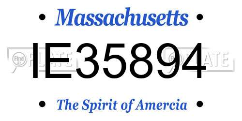 IE35894 Massachusetts License Plate