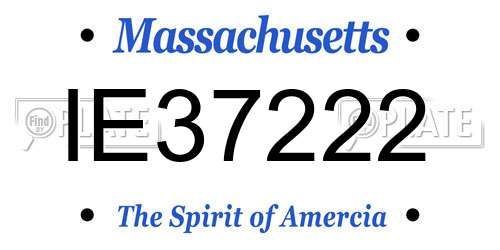 IE37222 Massachusetts License Plate