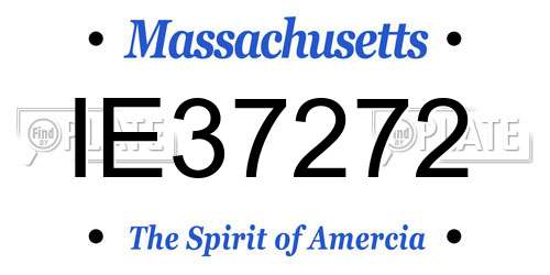 IE37272 Massachusetts License Plate