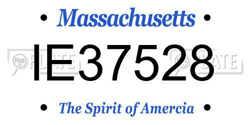 IE37528 Massachusetts License Plate