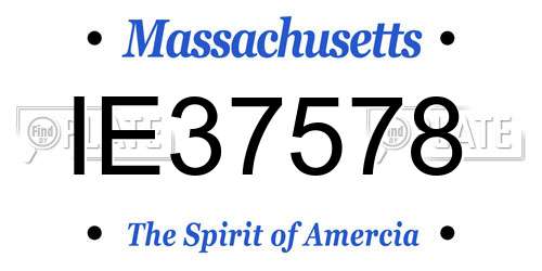 IE37578 Massachusetts License Plate