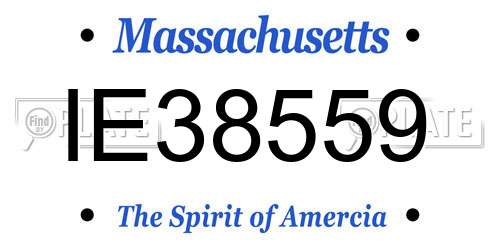 IE38559 Massachusetts License Plate