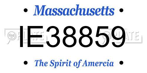 IE38859 Massachusetts License Plate