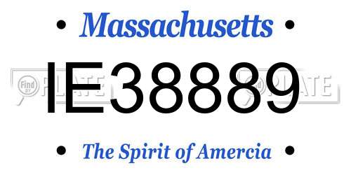 IE38889 Massachusetts License Plate