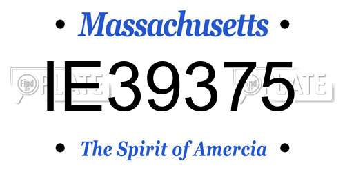 IE39375 Massachusetts License Plate