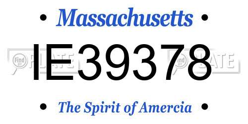 IE39378 Massachusetts License Plate
