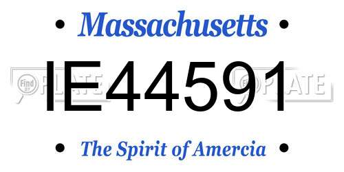 IE44591 Massachusetts License Plate