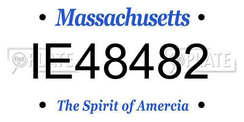 IE48482 Massachusetts License Plate