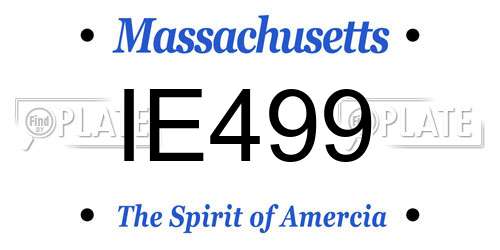 IE499 Massachusetts License Plate