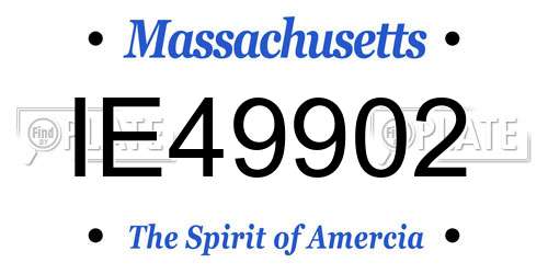 IE49902 Massachusetts License Plate