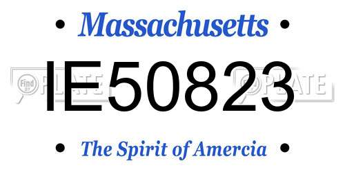 IE50823 Massachusetts License Plate
