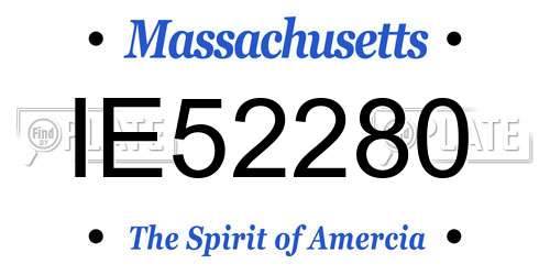 IE52280 Massachusetts License Plate