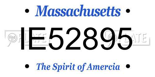 IE52895 Massachusetts License Plate