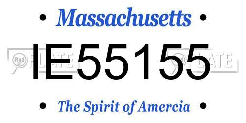 IE55155 Massachusetts License Plate