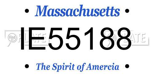 IE55188 Massachusetts License Plate