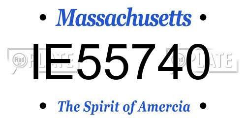 IE55740 Massachusetts License Plate