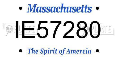 IE57280 Massachusetts License Plate