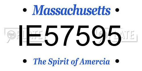 IE57595 Massachusetts License Plate