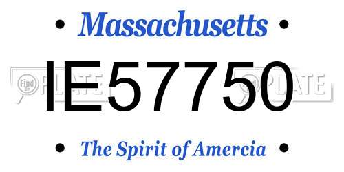IE57750 Massachusetts License Plate