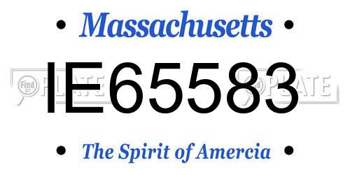 IE65583 Massachusetts License Plate