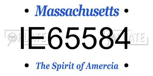 IE65584 Massachusetts License Plate