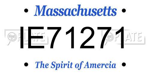 IE71271 Massachusetts License Plate