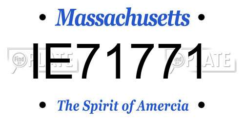IE71771 Massachusetts License Plate
