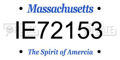 IE72153 Massachusetts License Plate