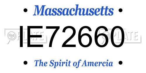 IE72660 Massachusetts License Plate
