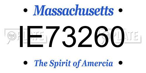 IE73260 Massachusetts License Plate