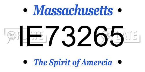 IE73265 Massachusetts License Plate