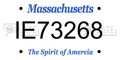 IE73268 Massachusetts License Plate