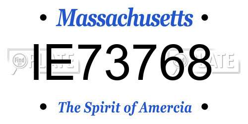 IE73768 Massachusetts License Plate