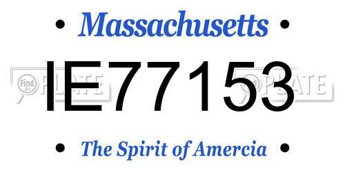 IE77153 Massachusetts License Plate