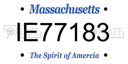 IE77183 Massachusetts License Plate