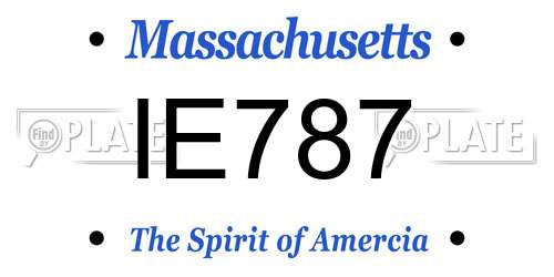 IE787 Massachusetts License Plate