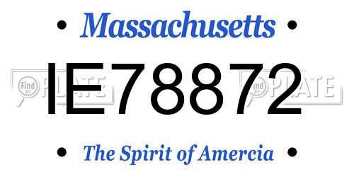 IE78872 Massachusetts License Plate