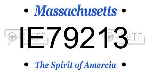 IE79213 Massachusetts License Plate