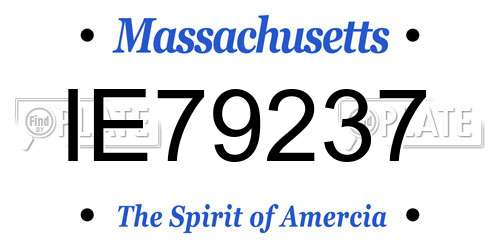 IE79237 Massachusetts License Plate